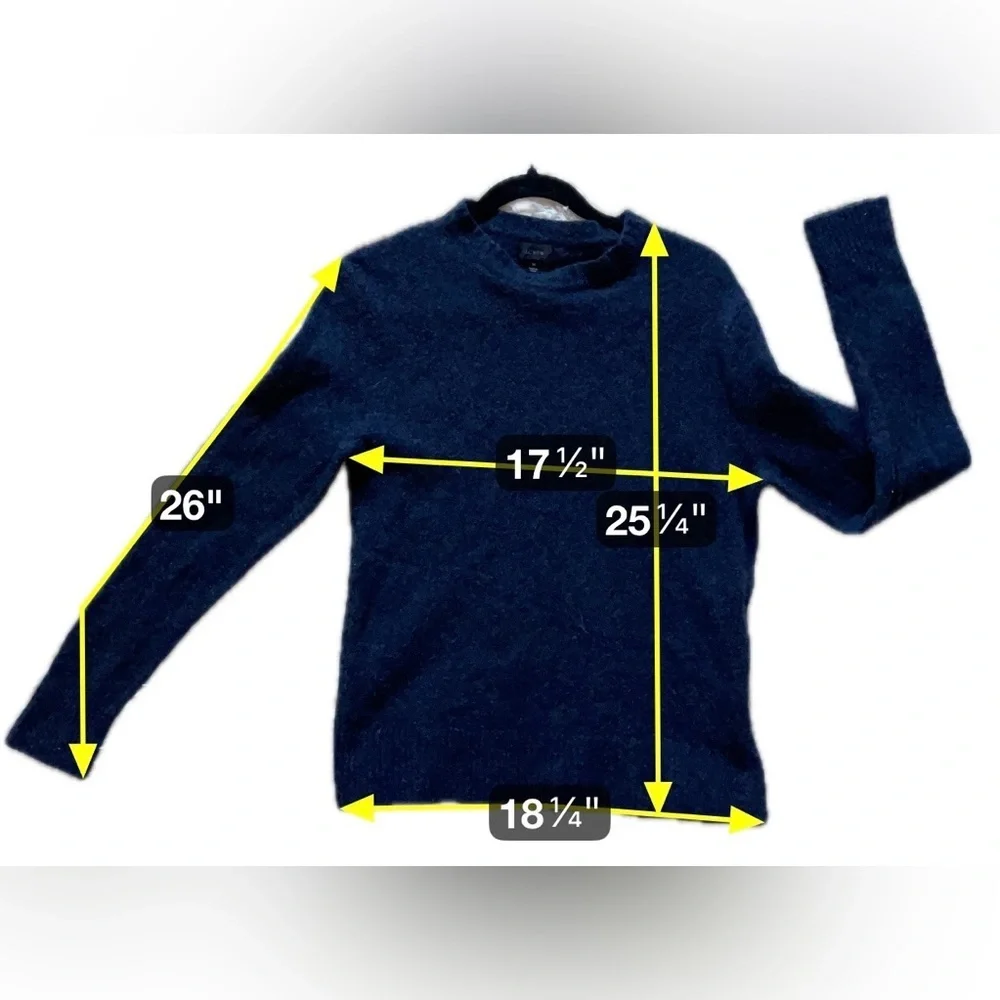 J. Crew Men’s Blue Merino Wool Blend Crewneck Sweater Preppy Old Luxury Medium.